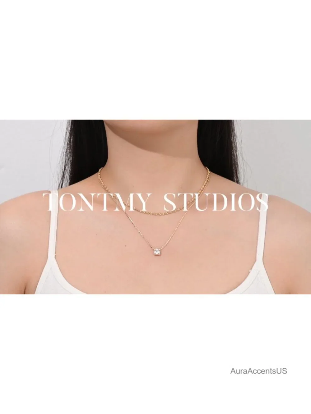 14K Gold Plated Layered Necklace Set Dainty Pendant Choker Women Jewelry